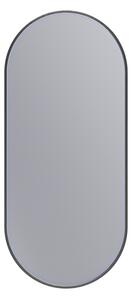 Erga Oval, oválné zrcadlo 40x90cm, černý rám, ERG-V01-OVAL-4090-BK