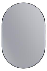 Erga Oval, oválné zrcadlo 60x90cm, černý rám, ERG-V01-OVAL-6090-BK