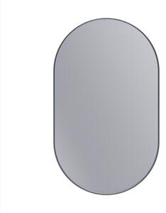 Erga Oval, oválné zrcadlo 60x100cm, černý rám, ERG-V01-OVAL-6010-BK