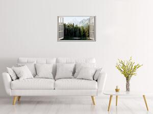 Obrazy na plátně Okno dokořán Lesní jezero Rozměry: 90 x 60 cm