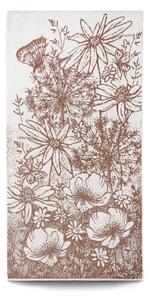 Ručník Veba ZARA Luční kvítí hnědá Velikost: 75x150 cm