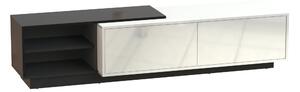 TV stolek/skříňka Sygalla II (černá + bílá + lesk bílý). Vlastní profesionální přeprava až k Vám domů 1025784
