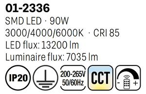 LED přisazené stropní svítidlo Redo 01-2336/CCT LED 90W