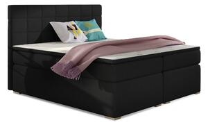 Manželská postel Boxspring 160 cm Abbie (černá) (s matracemi). 1027415