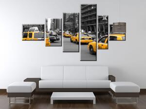 Gario 6 dílný obraz na plátně Žluté taxi - CJ Isherwood Velikost: 180 x 100 cm