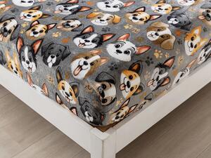 XPOSE® Mikroplyšové prostěradlo DOGS Exclusive 180x200 cm