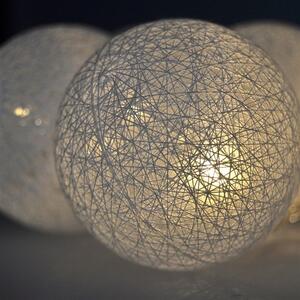 SOLIGHT LED řetěz vánoční koule bavlněné, 10LED, 1m, 2x AA, IP20