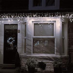 SOLIGHT LED vánoční závěs, rampouchy, 120 LED, 3m x 0,7m, přívod 6m, venkovní, teplé bílé světlo