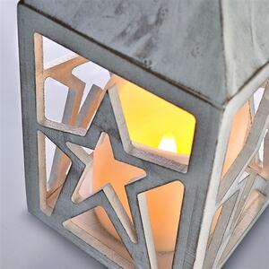 SOLIGHT Vánoční lucerna s LED svíčkou, 3x AAA baterie