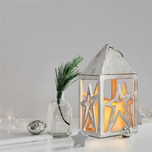 SOLIGHT Vánoční lucerna s LED svíčkou, 3x AAA baterie