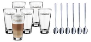 WMF - Sada sklenic a lžiček na latte macchiato CLEVER & MORE 6ks