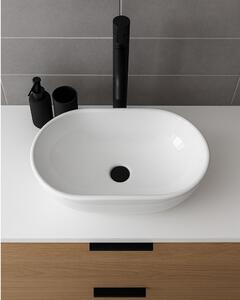 Erga Della, umyvadlo na desku 475x340x140 mm, bílá lesklá, ERG-V03-DELLA48-WH