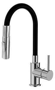 ALVEUS KI112111 - Dřezová baterie s flexibilním ramínkem BEA 47 cm chrom/černá
