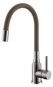 ALVEUS 1144428 -Dřezová baterie s flexibilním ramínkem MINTAS 34 cm chrom/béžová