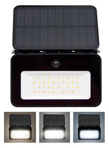 SOLIGHT LED solární osvětlení se senzorem 6W, 660lm, CCT, Li-Ion, černá