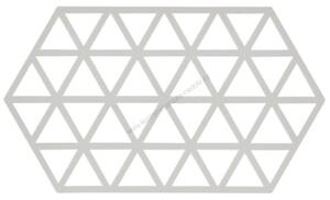 Silikonová podložka pod horké TRIANGLES 24 cm, teplá šedá - Zone