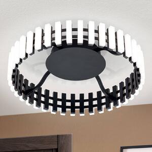 LED stropní světlo Mansion, černobílá Ø 43 cm