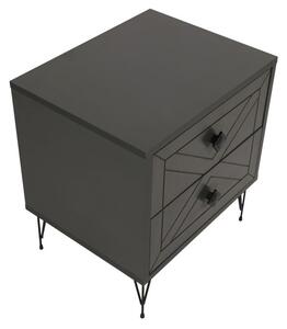 Noční stolek LUNA, 50 x 55 x 40 cm, antracit