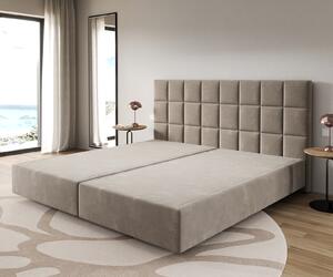DELIFE Boxspring postel Dream-Fine mikrovlákno béžová 200x200 cm