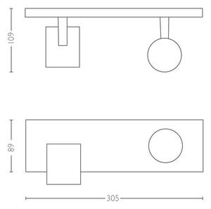 Hue WA Runner bodové svítidlo 2x LED GU10 5W 400lm 2200-6500K IP20 bílá +ovladač