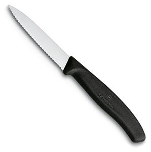Nůž na zeleninu zoubkovaný SWISS CLASSIC, černý 8 cm - Victorinox