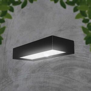 LED Solution Černé LED nástěnné solární svítidlo s pohybovým čidlem 6W IP65 10307