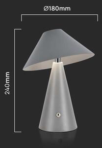 LED Solution Šedá LED stolní nabíjecí lampa 240mm 3W 7949