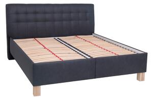 Čalouněná postel s úložným prostorem bez matrace VIOLET 160x200 cm antracit