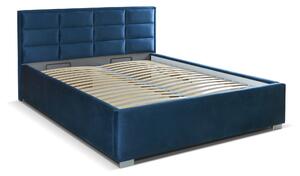 Manželská postel 160 cm Grander (tmavě modrá) (s roštem a úl. prostorem). Vlastní profesionální přeprava až k Vám domů 1029295