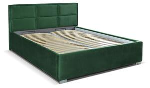 Manželská postel 160 cm Grander (tmavě zelená) (s roštem a úl. prostorem). Vlastní profesionální přeprava až k Vám domů 1029297