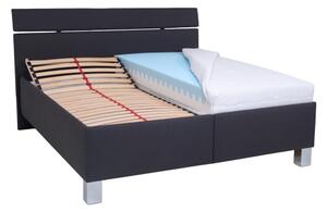 Čalouněná postel s úložným prostorem bez matrace ALIS 180x200 cm antracit