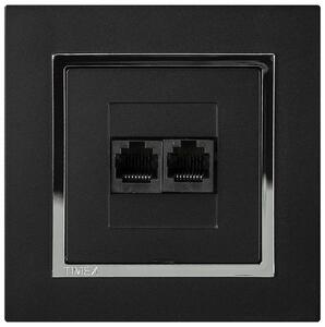 Timex Datová zásuvka 2x8 pin rámeček - černá černá