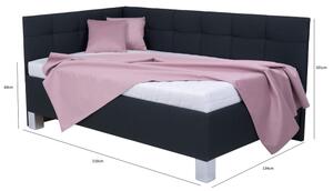 Čalouněná postel s matrací a úložným prostorem MARIA PETITE 120x200 cm antracit