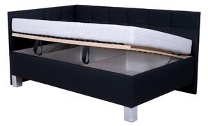 Čalouněná postel s matrací a úložným prostorem MARIA PETITE 120x200 cm antracit