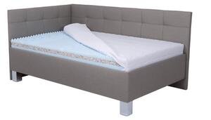 Čalouněná postel s matrací a úložným prostorem MARIA PETITE 120x200 cm taupe