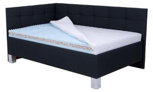 Čalouněná postel s matrací a úložným prostorem MARIA PETITE 120x200 cm antracit