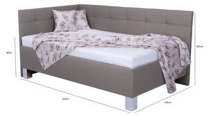 Čalouněná postel s matrací a úložným prostorem MARIA PETITE 120x200 cm taupe