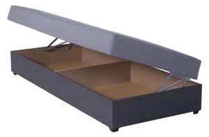 Čalouněná válenda s úložným prostorem JACOB XL nosnost 130 kg 90x200 cm šedá