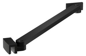Erga Paris, rohová vzpěra pro sprchové zástěny o tloušťce skla 6(8)mm, délka 35cm, černá matná, ERG-V02-PARIS-BAR35-BK