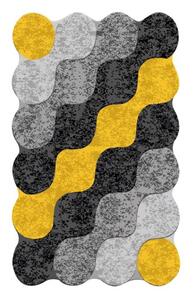 Koberec CIRCLE, 120 x 180 cm, žluto-černý