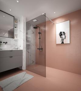 Erga Paris, sprchová zástěna Walk-In 60x200 cm, 8mm šedé sklo, bílý matný profil, ERG-V02-PARIS-060x200-GR-WH