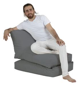 Skládací sedací vak, 180 x 55 x 40 cm, šedý