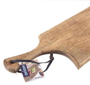 Prkénko dřevěné s rukojetí MANGO, 61 x 23 cm