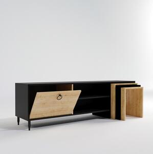 TV stolek/skříňka Zigg (černá + dub). 1088198