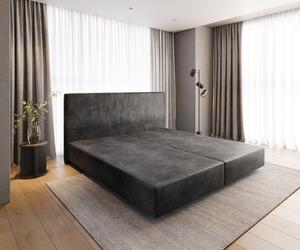 DELIFE Boxspring postel Dream-Well mikrovlákno antracitová vintage 200x200 cm
