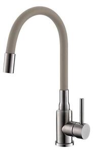 ALVEUS 1144429-Dřezová baterie s flexibilním ramínkem MINTAS 34 cm ocel/béžová