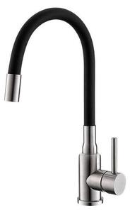 ALVEUS 1144432 - Dřezová baterie s flexibilním ramínkem MINTAS 34 cm ocel/černá