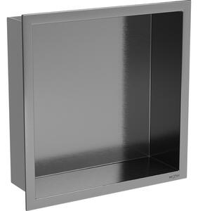 Mexen X-Wall-R zapuštěná polička s límcem 30 x 30 cm, gun grey kartáčovaný - 19E0303010