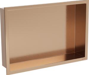 Mexen X-Wall-R nástěnná polička s límcem 45 x 30 cm, kartáčovaná měď - 19C0453010