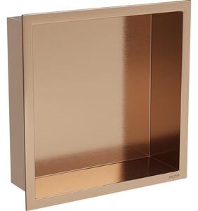 Mexen X-Wall-R nástěnná nika s přírubou 30 x 30 cm, kartáčovaná měď - 19C0303010
